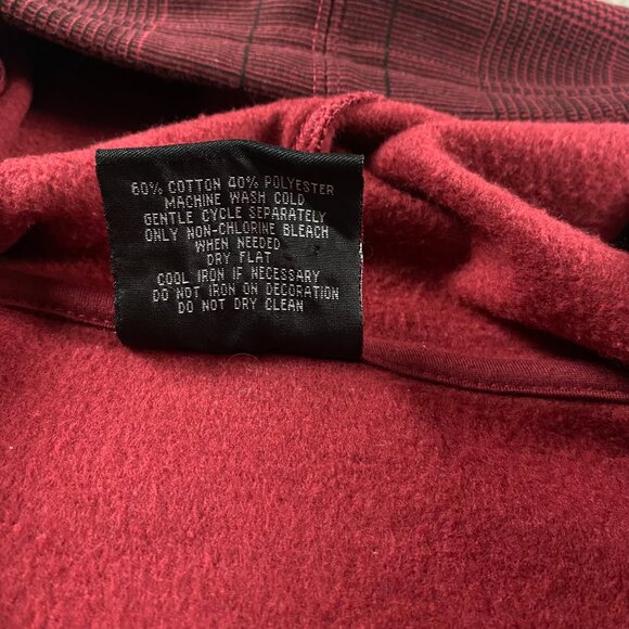 Vintage Southpole Hoodie Men's Medium Red Full Zip Y2K Hooded Sweatshirt - Picture 7 of 13